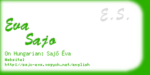 eva sajo business card